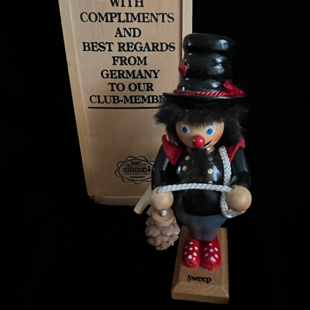 Steinbach Mini Nutcracker “Chimney Sweep” Collectors Club, Wooden Box